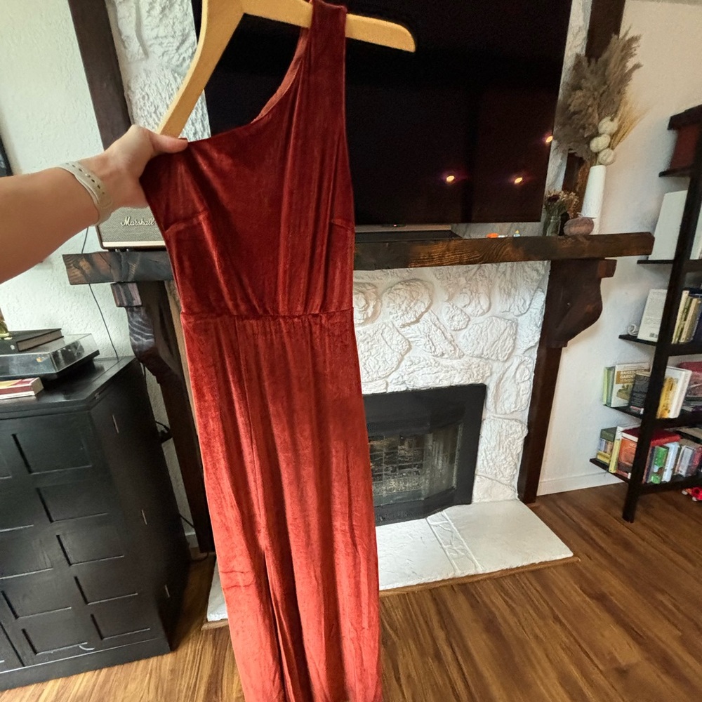 Baltic Born Tatiana Velvet One Shoulder Maxi Dress
